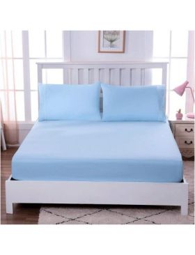 Set 4 buc cearceaf de pat cu elastic la saltea, din bumbac ranforce 280 x 280 cm engros