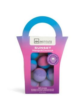 Set 8 bile efervescente de baie Sunset, IDC Institute 99025, 8 x 15g Engros