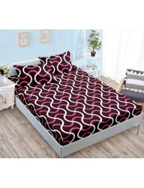 Husa Cocolino cu Elastic En-Gros, 3 Piese, pentru Pat Dublu, 180 x 200 cm, Mov