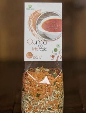 Quinoa cu linte rosie 250g - Ecotravio