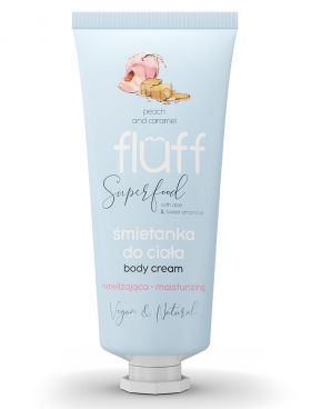 Crema de corp hidratanta cu piersici si caramel, 150ml, Fluff