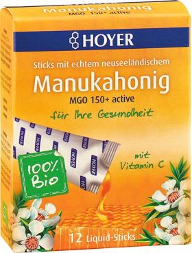 Miere de manuka MGO100, eco-bio, 12buc, HOYER