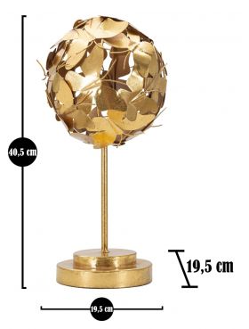 Decoratiune Butterly, Mauro Ferretti, Ø 19.5x40.5 cm, fier, auriu