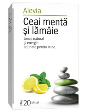 Ceai cu menta si lamaie, 20 plicuri, Alevia