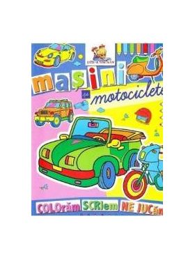 Masini si motociclete - Coloram scriem ne jucam