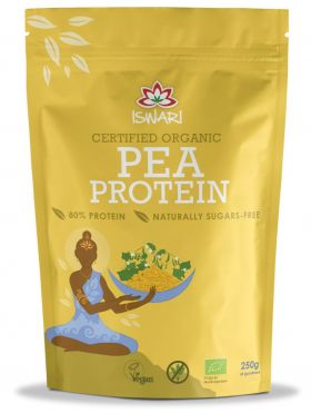 Pulbere proteica bio din mazare 80% proteina, 250g, Iswari