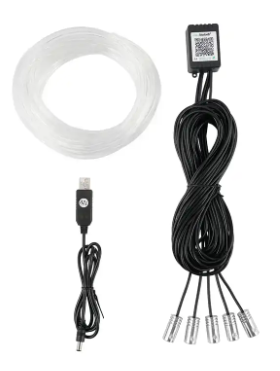 Banda led auto fibra optica cu bluetooth