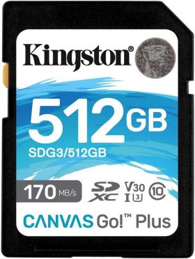 Card memorie Kingston SDXC Canvas GO Plus Clasa 10 UHS-I 512GB