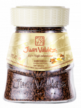 Cafea solubila liofilizata Vanilie si Scortisoara, 95g, Juan Valdez