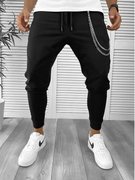 Pantaloni de trening negri conici 12239 78 3