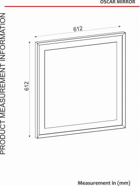 Oglinda decorativa, Tera Home, Oscar, 61.2x61.2 cm, PAL, Maro