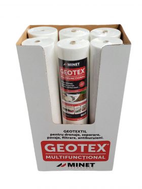 Pachet 24 x Folie membrana geotextil Geotex multifunctional, 100gr/mp, latime 1 m, lungime 50m/rola, suprafata 50mp/rola, suprafata totala 1200 mp
