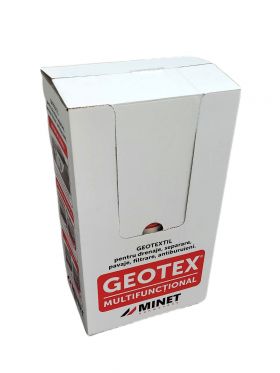 Bax 24 role Folie membrana geotextil Geotex multifunctional, 100gr/mp, latime 1 m, lungime 12m/rola, suprafata 12mp/rola, suprafata totala 288 mp, alb