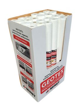 Bax 24 role Folie membrana geotextil Geotex multifunctional, 100gr/mp, latime 1 m, lungime 12m/rola, suprafata 12mp/rola, suprafata totala 288 mp, alb