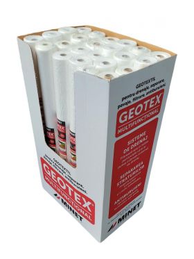 Bax 24 role Folie membrana geotextil Geotex multifunctional, 100gr/mp, latime 1 m, lungime 12m/rola, suprafata 12mp/rola, suprafata totala 288 mp, alb