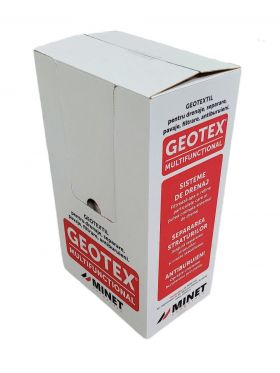 Bax 24 role Folie membrana geotextil Geotex multifunctional, 100gr/mp, latime 1 m, lungime 12m/rola, suprafata 12mp/rola, suprafata totala 288 mp, alb