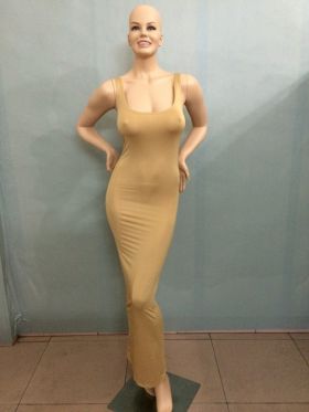 Rochie lungă de damă A2492 kaki L