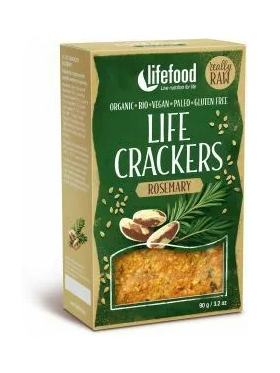 Lifecrackers cu rozmarin raw Bio, 90g, Lifefood