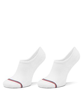 Set 2 perechi de șosete scurte unisex Tommy Hilfiger 701228179 Alb