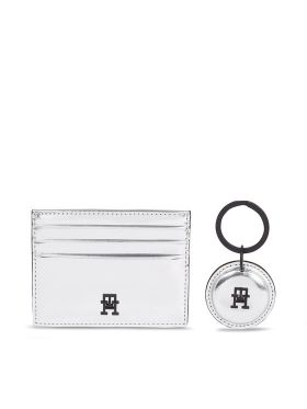 Set de etui pentru carduri și breloc Tommy Hilfiger Imd Cc Holder And Key Fob AM0AM11633PE6 Gri