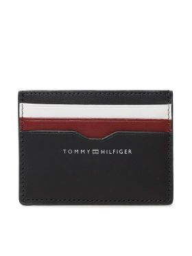 Etui pentru carduri Tommy Hilfiger Th Central Smooth Cc Holder AM0AM11753 Bleumarin