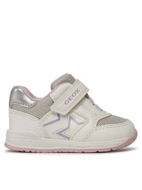 Sneakers Geox B Rishon Girl B450LA 0BCEW C0406 Alb