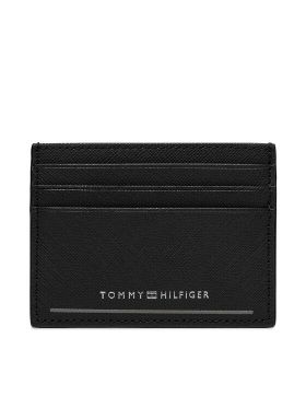 Etui pentru carduri Tommy Hilfiger Th Saffiano Cc Holder AM0AM11863 Negru