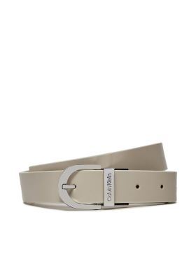 Curea de Damă Calvin Klein Reversible Round Buckle Belt 2.5 K60K611900 Écru