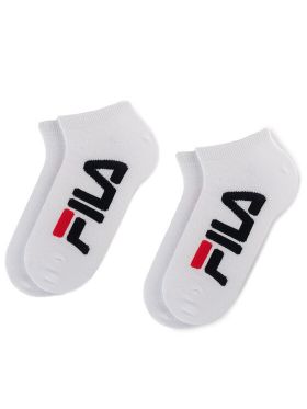 Set de 2 perechi de șosete medii unisex Fila Calza Invisible F9199 Alb