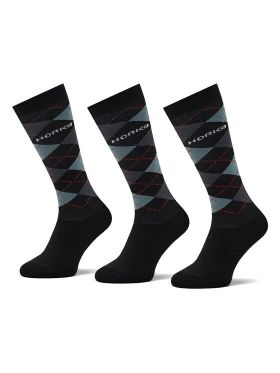 Set de 3 perechi de șosete medii unisex Horka Riding Socks 145450-0000-0206 Negru