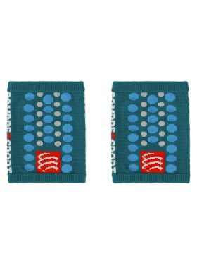 Set de manșete sport Compressport Sweatbands 3D.Dots WSTV2 Verde