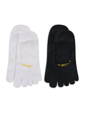 Set 2 perechi de șosete scurte unisex Vibram Fivefingers Ghost S15G12P Alb