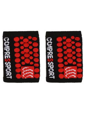 Set de manșete sport Compressport Sweatbands 3D.Dots WSTV2 Negru