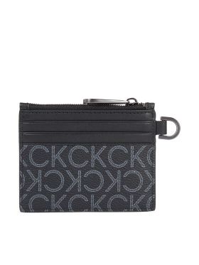 Etui pentru carduri Calvin Klein Subtle Mono 6Cc Holder W/Zip K50K509236 Negru