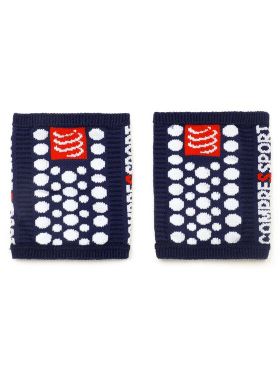 Set de manșete sport Compressport Sweatbands 3D.Dots WSTV2 Albastru