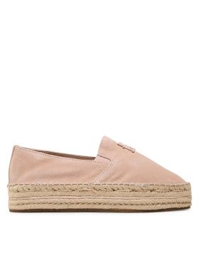 Espadrile Tommy Hilfiger Th Suede Flatform Espadrille FW0FW07069 Roz