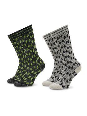 Set de 2 perechi de șosete lungi de damă KARL LAGERFELD Monogram Perforated 225W6006 Colorat
