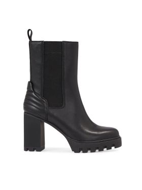 Botine Calvin Klein Jeans Platform Chelsea Lth Wn YW0YW01140 Negru