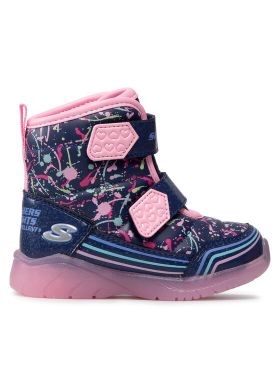 Cizme de zăpadă Skechers Power Paint 302653N/NVMT Bleumarin