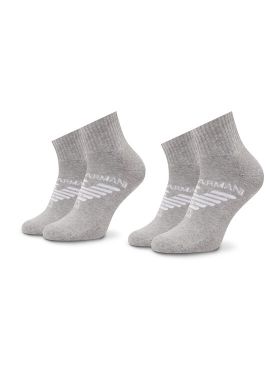 Set de 2 perechi de șosete lungi de damă Emporio Armani 292304 2F258 00047 Gri
