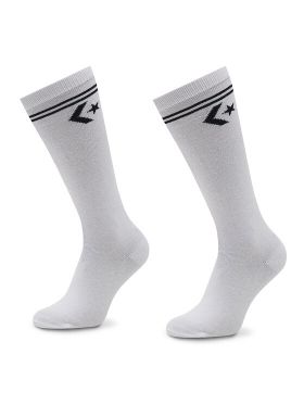 Set de 2 perechi de șosete lungi de damă Converse E1025W-2009 Alb