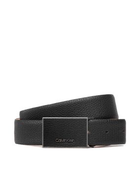 Curea pentru Bărbați Calvin Klein Leather Inlay Plaque Pal 35Mm K50K509766 Negru