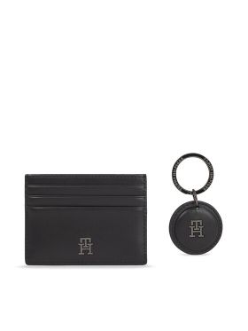 Set de etui pentru carduri și breloc Tommy Hilfiger Gp Imd Cc Holder And Key Fob AM0AM11633 Negru