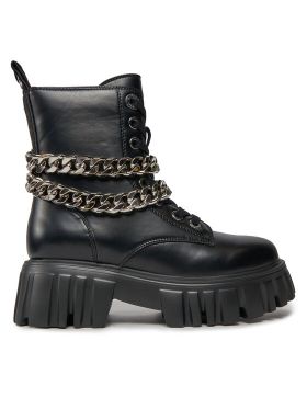 Botine Buffalo Lion Lace Up T-Chain 1622367 Negru