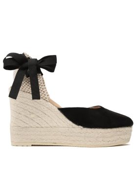 Espadrile Manebi Wedge Espadrilles K 1.0 WV Negru