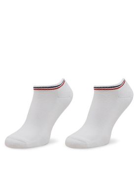 Set 2 perechi de șosete scurte unisex Tommy Hilfiger 701228178 Alb