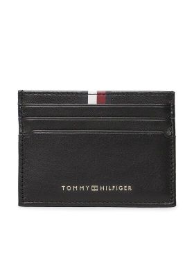 Etui pentru carduri Tommy Hilfiger Th Prem Lea Cc Holder AM0AM11267 Negru