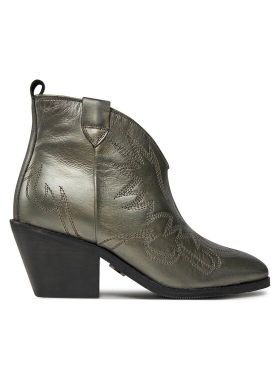 Botine Bronx Western 47499-M Placat cu rodiu negru