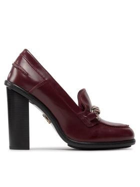 Pantofi pumps Tommy Hilfiger Twist High Heel Loafer FW0FW06692 Vișiniu