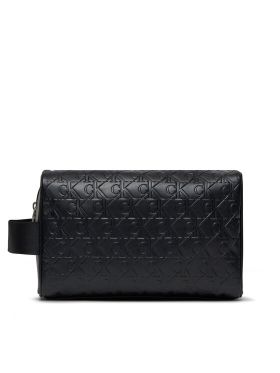 Geantă pentru cosmetice Calvin Klein Logo Print Washbag K50K511439 Negru